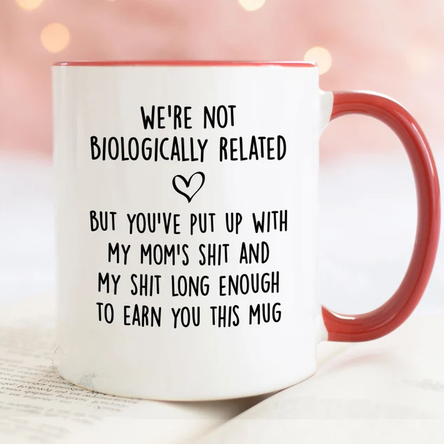 Funny Step Dad Two Tone Mug Father's Day Gift for Step Dad, Bonus