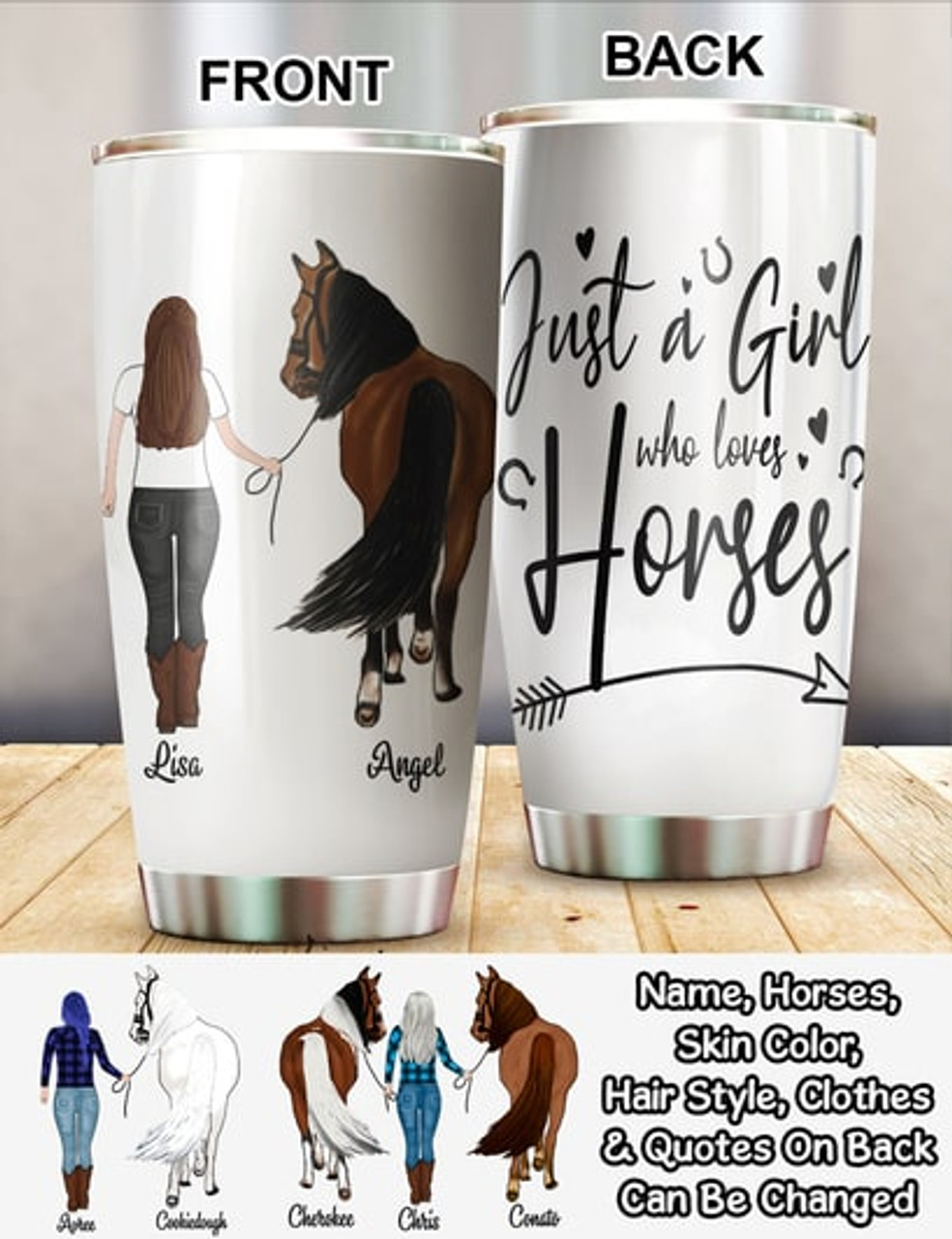 Personalized Horse Gift For Horse Lover Girl With Horse 20oz Tumbler Horse  Gifts For Women - Moosfy.com