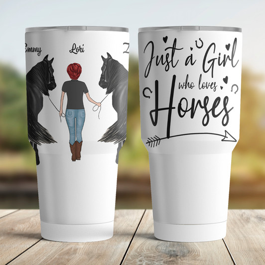 Personalized Horse Gift For Horse Lover Girl With Horse 30oz Tumbler For Women Personalized Horse Gift For Horse Lover Girl With Horse 30oz Tumbler For Women