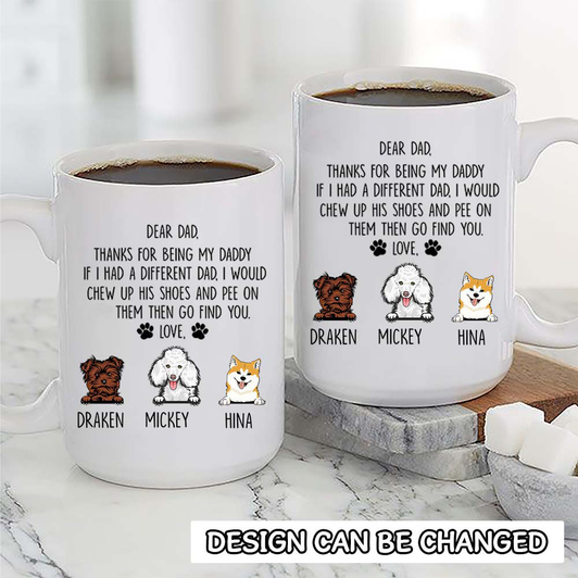 Personalized Gift for Dog Dad Thanks for being my Daddy Mug
Personalized Gift for Dog Dad Thanks for being my Daddy Mug