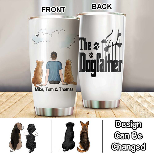 Personalized Gift for Dog Dad The Dog Father Tumbler Cup