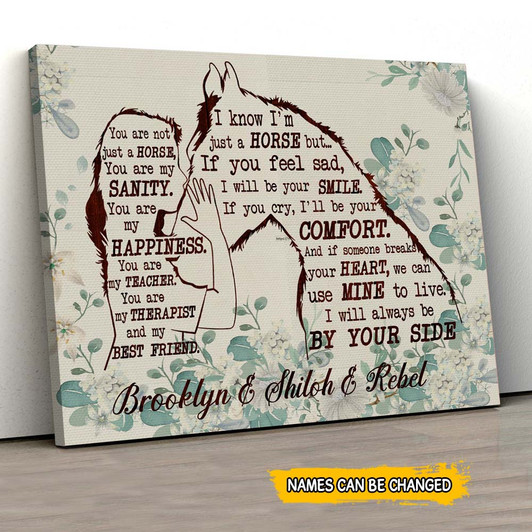 Custom Gift For Horse Lover Girl With a Horse Canvas Custom Gift For Horse Lover Girl With a Horse Canvas
