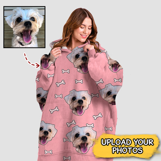 Personalized Oversized Blanket Hoodie Custom Photo Of Your Pet