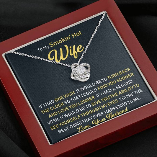 Romantic Anniversary Gift For Wife To My Smokin' Hot Wife Necklace Romantic Anniversary Gift For Wife To My Smokin' Hot Wife Necklace