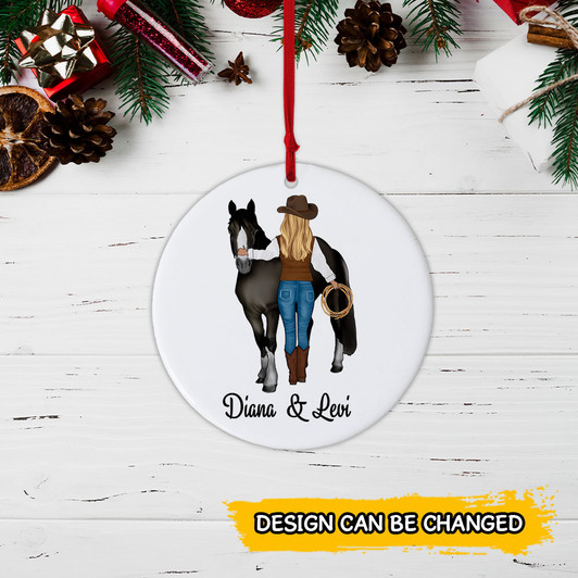 Personalized Gift For Horse Lover Girl With Horse Ornament Personalized Gift For Horse Lover Girl With Horse Ornament