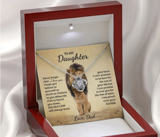 Gift For Daughter Necklace From Dad Lion Necklace Gift For Daughter Necklace From Dad Lion Necklace