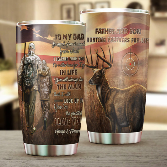Hunting Gift For Dad From Son, Hunting Partners For Life Tumbler Hunting Gift For Dad From Son, Hunting Partners For Life Tumbler