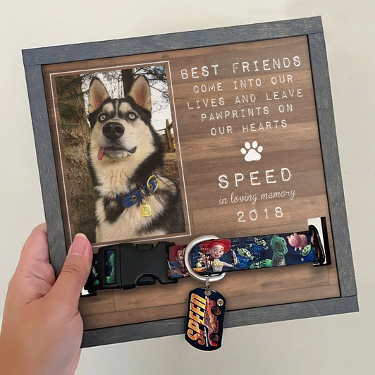 Dog Memorial Gift, Personalized Memorial Pet Loss Sign, Dog collar memorial Dog Memorial Gift, Personalized Memorial Pet Loss Sign, Dog collar memorial