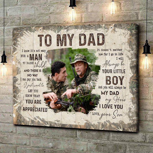 Father's day gifts, Hunting Gift For Dad From Son Always Be My Dad My Hero Canvas Hunting Decoration Father's day gifts, Hunting Gift For Dad From Son Always Be My Dad My Hero Canvas Hunting Decoration