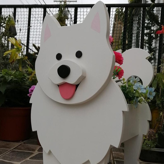 Samoyed Planter Samoyed Planter
