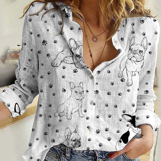 Gift For Dog Lovers French Bulldogs Casual Shirt