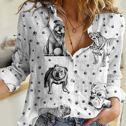 Gift For Dog Lovers Bulldogs Casual Shirt