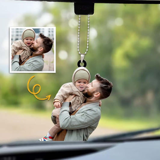 Personalized Acrylic Car Hanging Custom Family Photo Personalized Acrylic Car Hanging Custom Family Photo