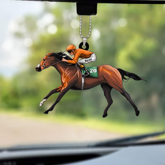 Personalized Equestrian Car Hanging Ornament Custom Gift For Horse Lovers Personalized Equestrian Car Hanging Ornament Custom Gift For Horse Lovers