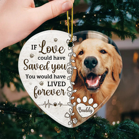 Personalized Heart Ceramic Memorial Ornament for Pet Lover, Pet Memorial Keepsake Personalized Heart Ceramic Memorial Ornament for Pet Lover, Pet Memorial Keepsake
