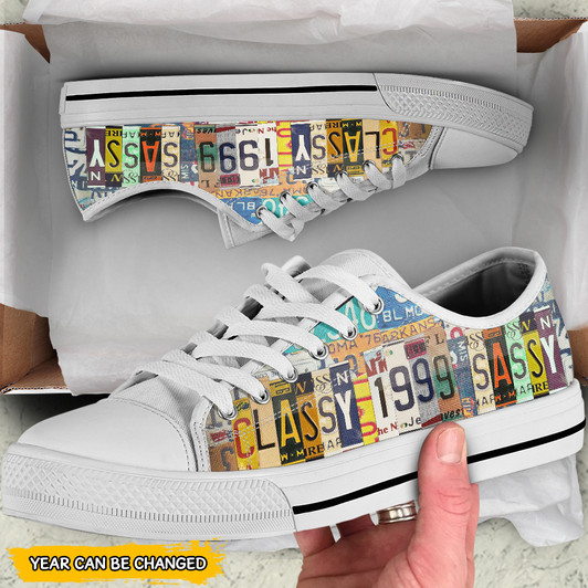 Personalized Birthday Gift 1999 Classy Sassy Low Top Shoes