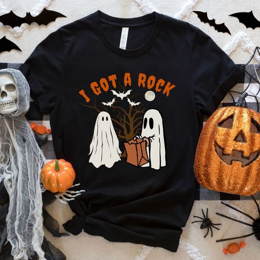 Halloween Funny Outfit, I Got a Rock Shirt Cute Ghost Shirt Halloween Funny Outfit, I Got a Rock Shirt Cute Ghost Shirt