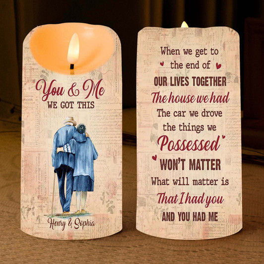 Personalized Led Candle You and Me We Got This Couple Gift Personalized Led Candle You and Me We Got This Couple Gift