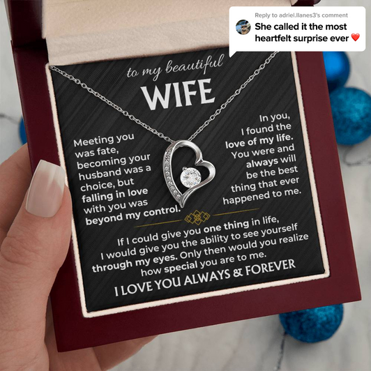 To My Wife - I Love You Always & Forever Necklace To My Wife - I Love You Always & Forever Necklace