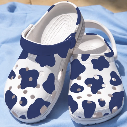 Cow Milk Pattern Navy Version