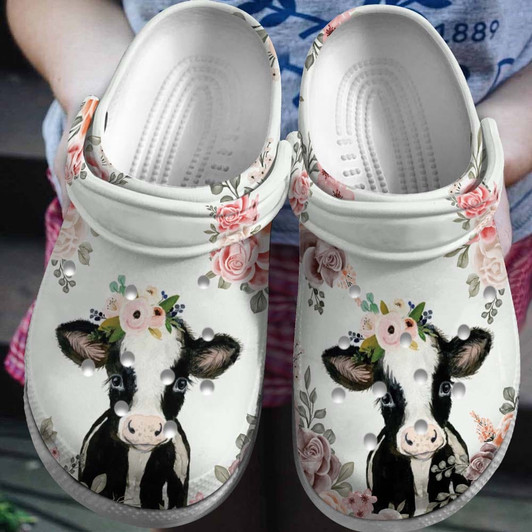 Cute Cow Pink Floral, Gift for Cow Lovers