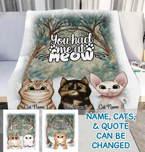 Personalized Gift for Cat Lover Custom Cat Blanket Personalized Gift for Cat Lover Custom Cat Blanket