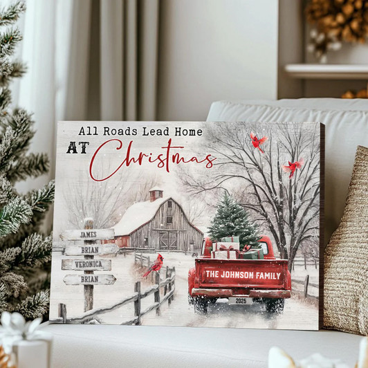 All Roads Lead Home at Christmas Family Canvas All Roads Lead Home at Christmas Family Canvas