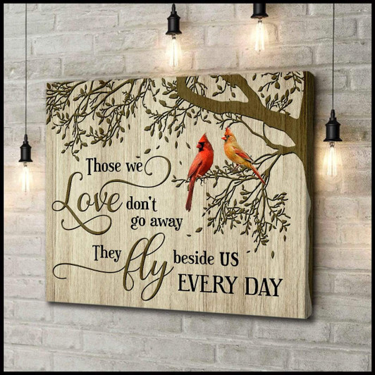 Memorial Cardinal Gift Those We Love Canvas
