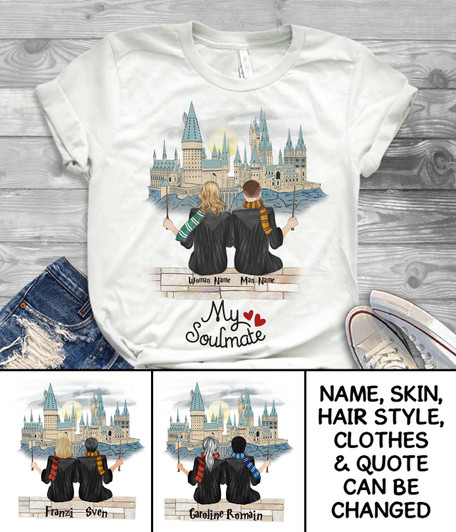 Halloween Costume Wizard Shirt Personalized  For Friend/Couple