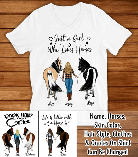 Personalized Horse Gift For Horse Lover Girl and Horse Shirt Personalized Horse Gift For Horse Lover Girl and Horse Shirt
