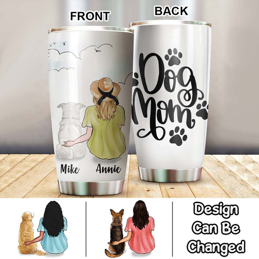 Personalized Gift For Dog Lover Girl With Dog Tumbler