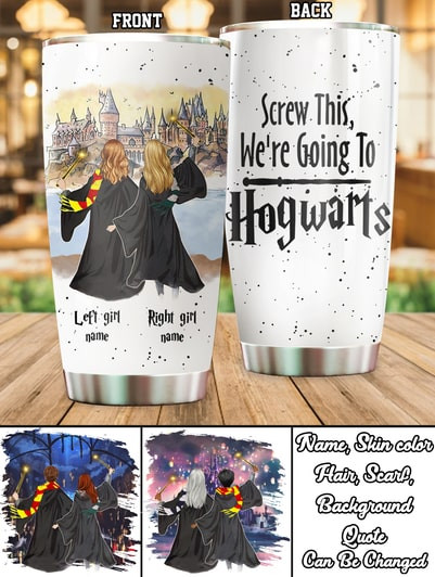 Personalized Wizard Tumbler, Gift For Best Friend Sister Couple Personalized Wizard Tumbler, Gift For Best Friend Sister Couple