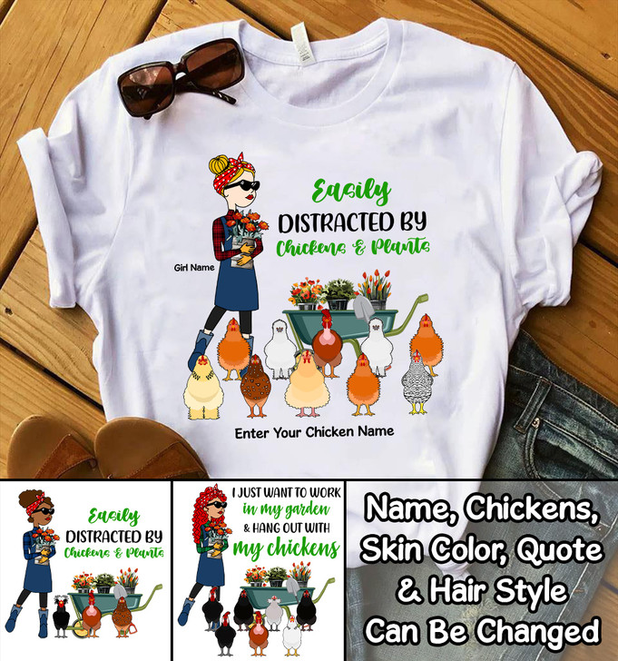 Personalized Chicken Lady Shirt, Funny Gift For Chicken Lover