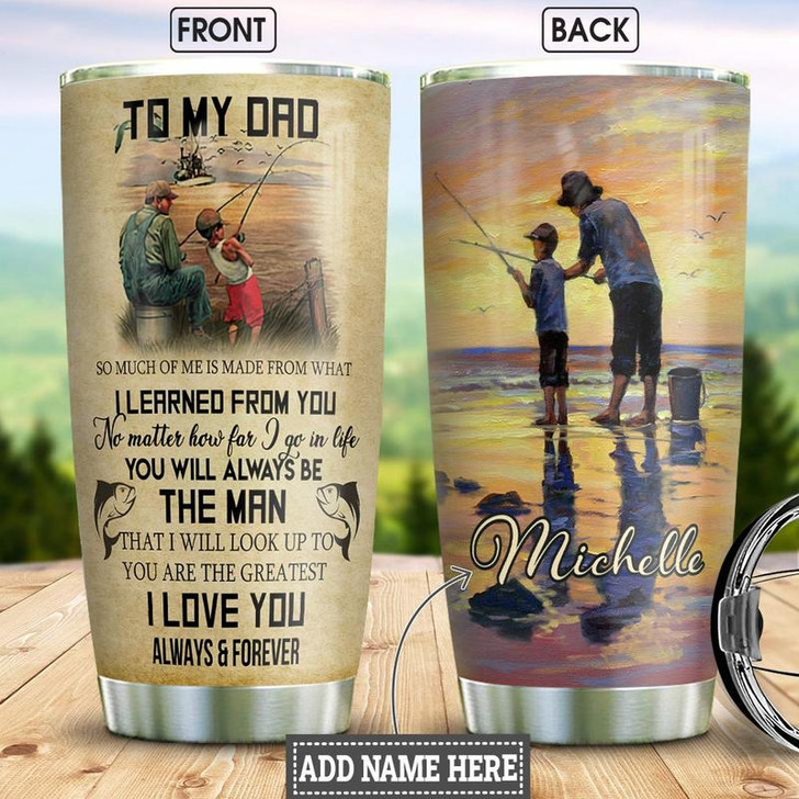 Personalized Fishing Gift For Dad Tumbler Cup