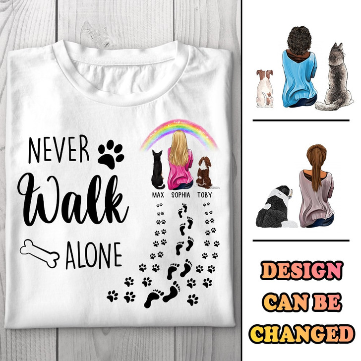 Personalized Gift for Dog Lover Never Walk Alone