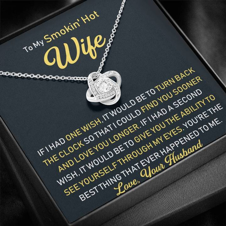 Romantic Anniversary Gift For Wife To My Smokin' Hot Wife Necklace