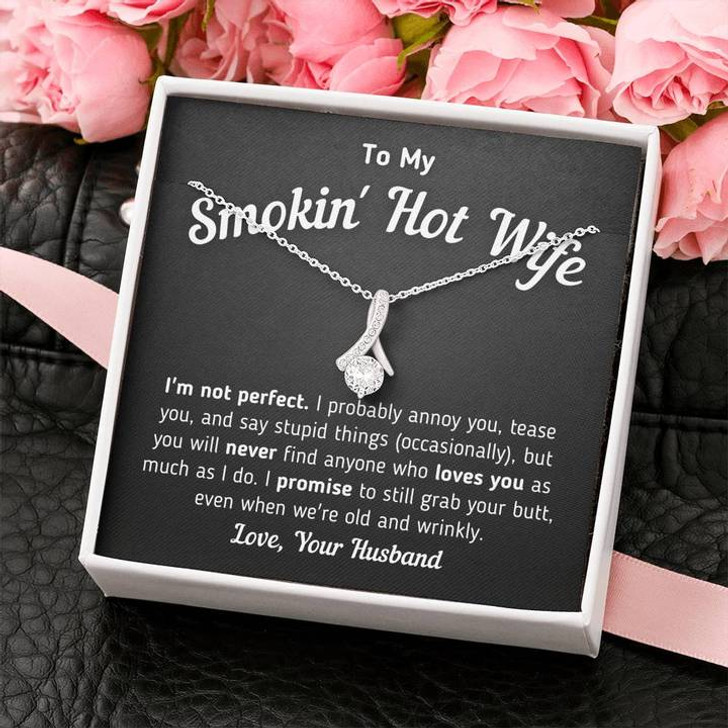 Romantic Valentine Gift For Wife To My Smokin' Hot Wife Necklace