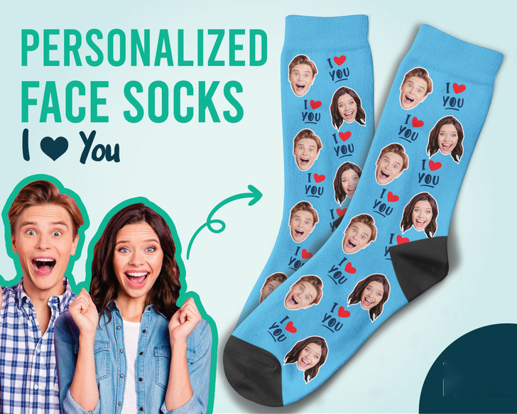 Personalized Anniversary Gift, Socks For Couples Matching Socks I Love You