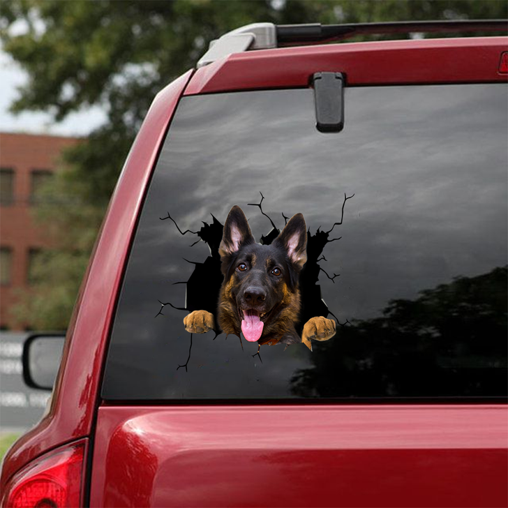 Funny German Shepherd Sticker Cute Funny Car Decal