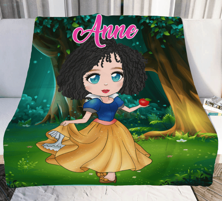 Personalized Princess Blanket Snow White Inspired, Best Gift for Friends, Sisters and Daughters