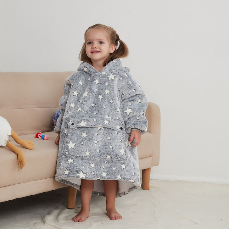 Stars Comfy Oversized Soft Warm Hoodie Blanket, Gift for your Kids