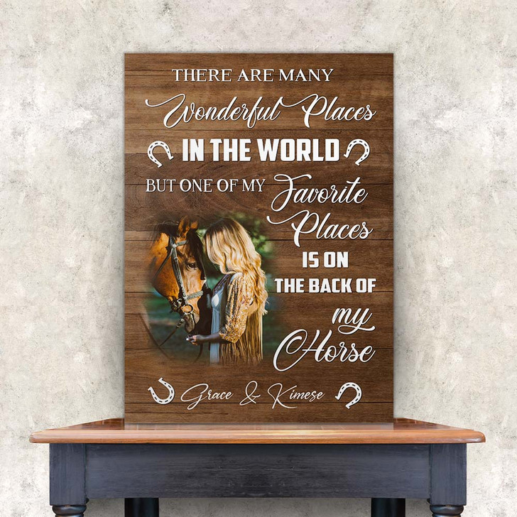 Personalized Canvas For Horse Lovers On The Back Of My Horse