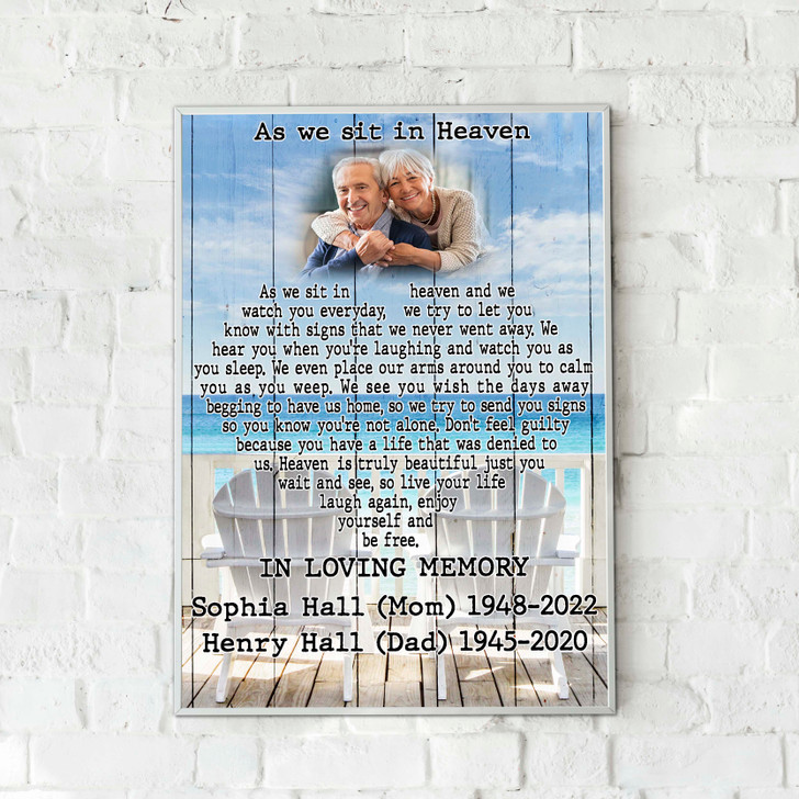 Personalized Bereavement Gift In Loving Memory Enjoy Yourself And Be Free Memorial Poster