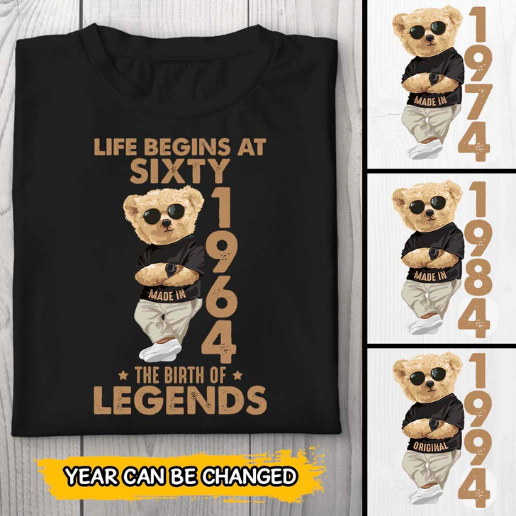 Personalized Shirt The Birth Of Legends Cute Bear Custom Shirt