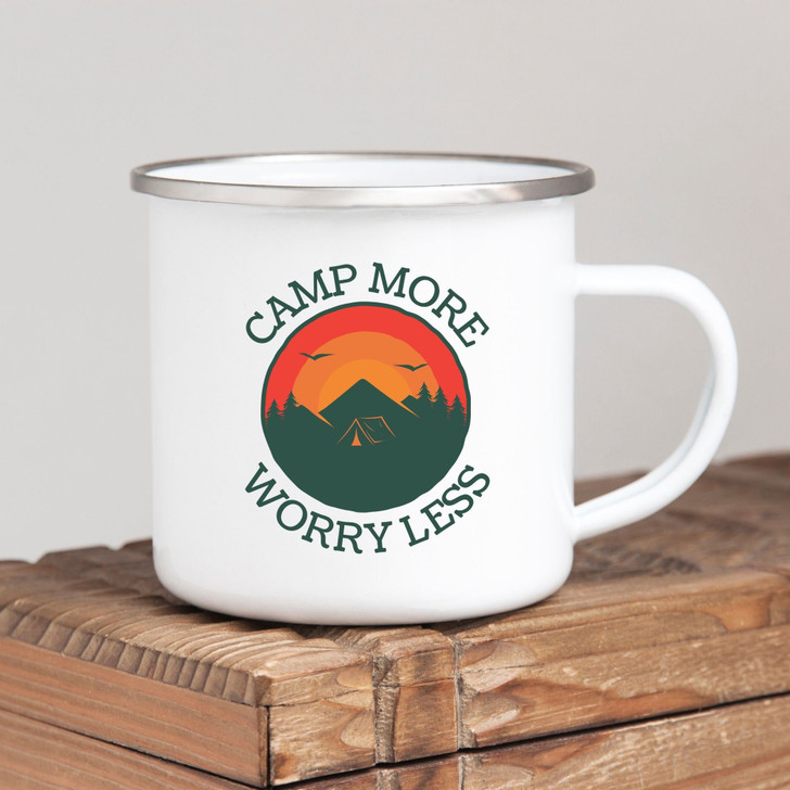 Gift For Travelling Lovers Camp More Worry Less Campfire Mug