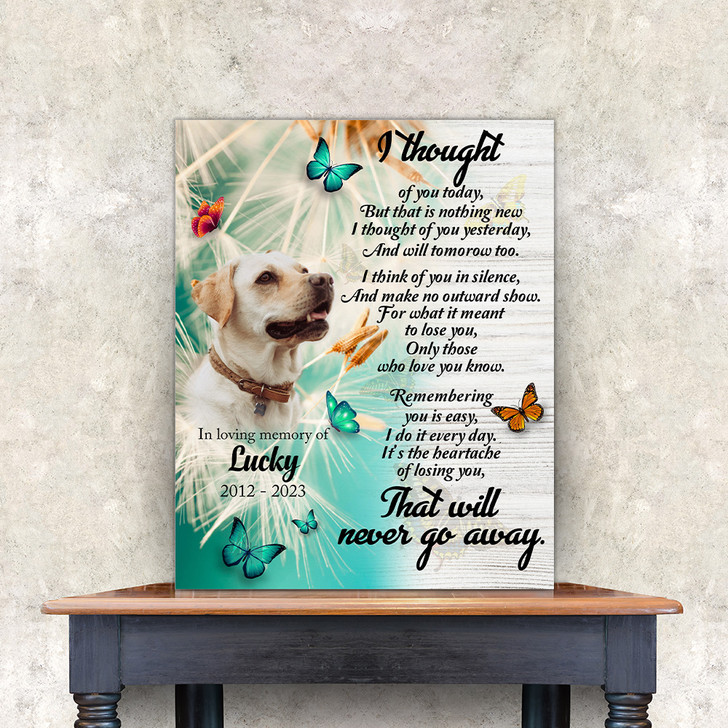 Memorial Canvas For Dog Lovers That Will Never Go Away