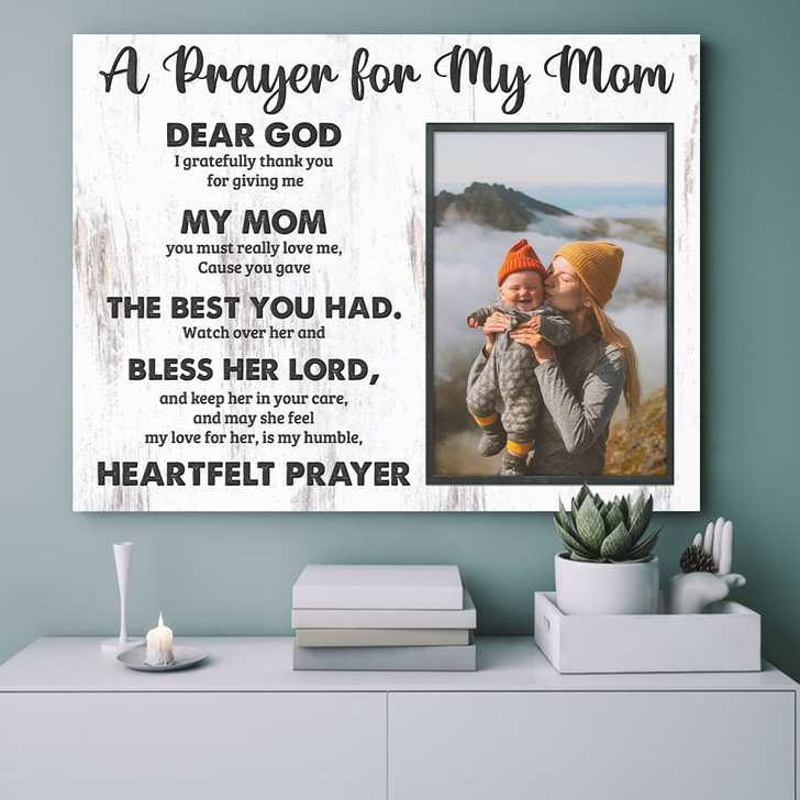 Personalized Mom Memorial Gift A Prayer For My Mom Canvas