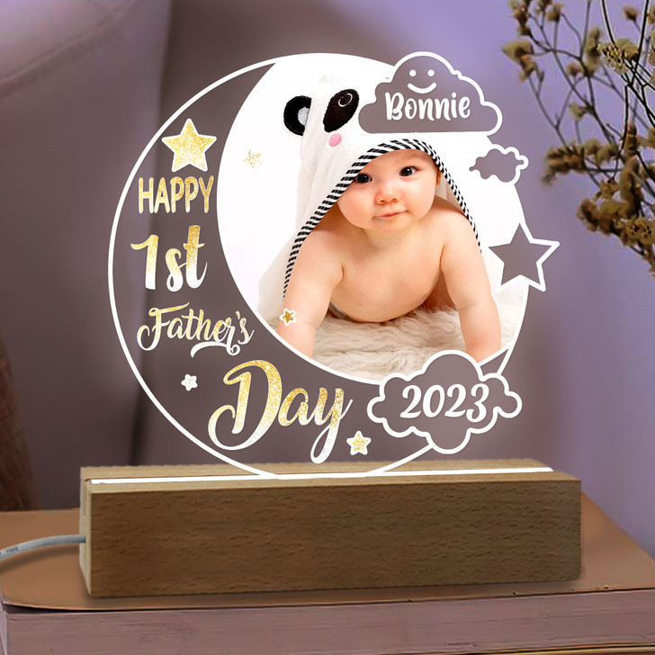 Happy First Mother's Day Custom Photo Acrylic Led Light