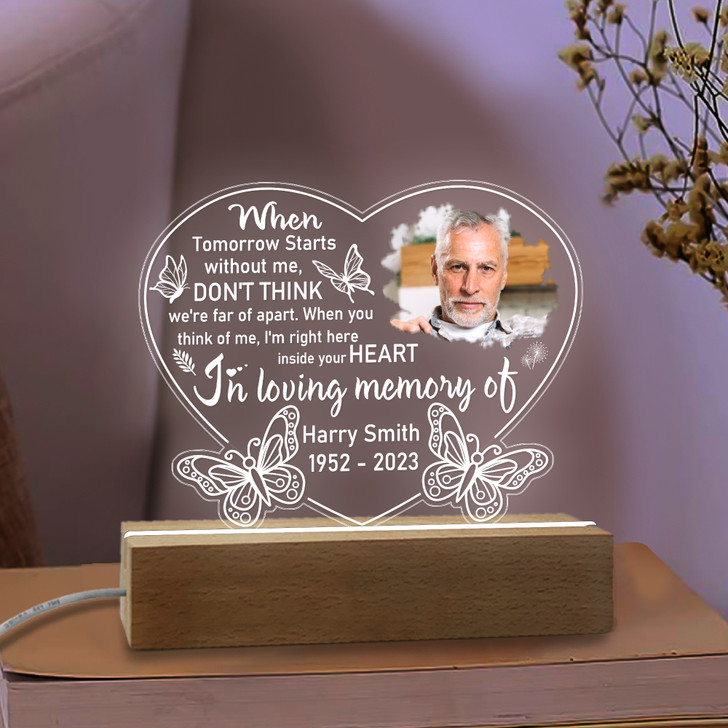 Personalized Sympathy Gift Memorial In Loving Memory Custom Led Light