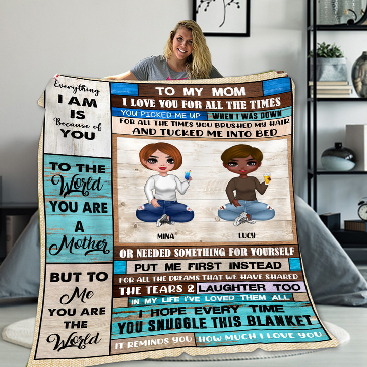 Personalized Gift For Mom From Daughter To My Mom Blanket I Love You All The Times